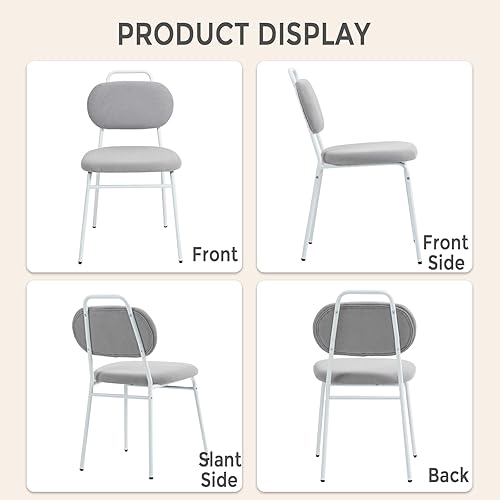 Miniatura 2 de Sidanli Juego de 2 sillas de cocina, sillas de comedor modernas de mediados de siglo, sillas de comedor con asiento de tela y elegantes patas de