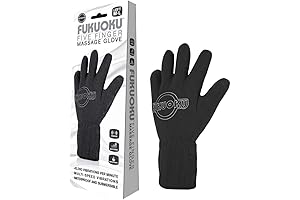 Fukuoku Five Finger Massage Glove, Left-Hand Massager for Arthritis