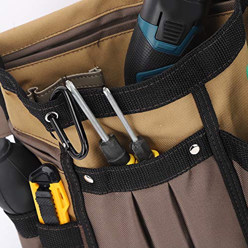Bolsa de ferramentas, organizador de ferramentas de grande capacidade, bolsa de cintura com vários b