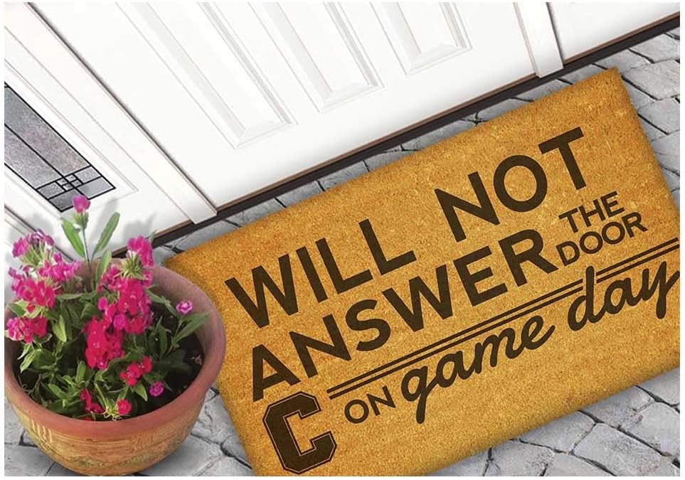 KH Sports Fan Cornell Big Red Will Not Answer on Gameday Coir Doormat, 18x30 Inches, Big Red Outdoor Rug; Display Your Team Spirit with This Unique Cornell Big Red Doormat