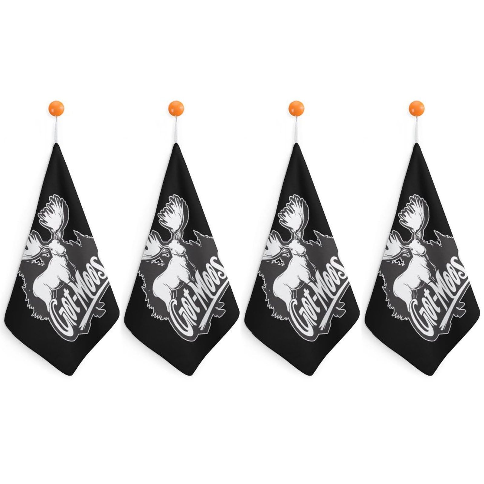 CGSBNGHA Got Moose Hand Towel Hanging Face Towels Cleaning Cloths Handkerchief for Bathroom Kitchen