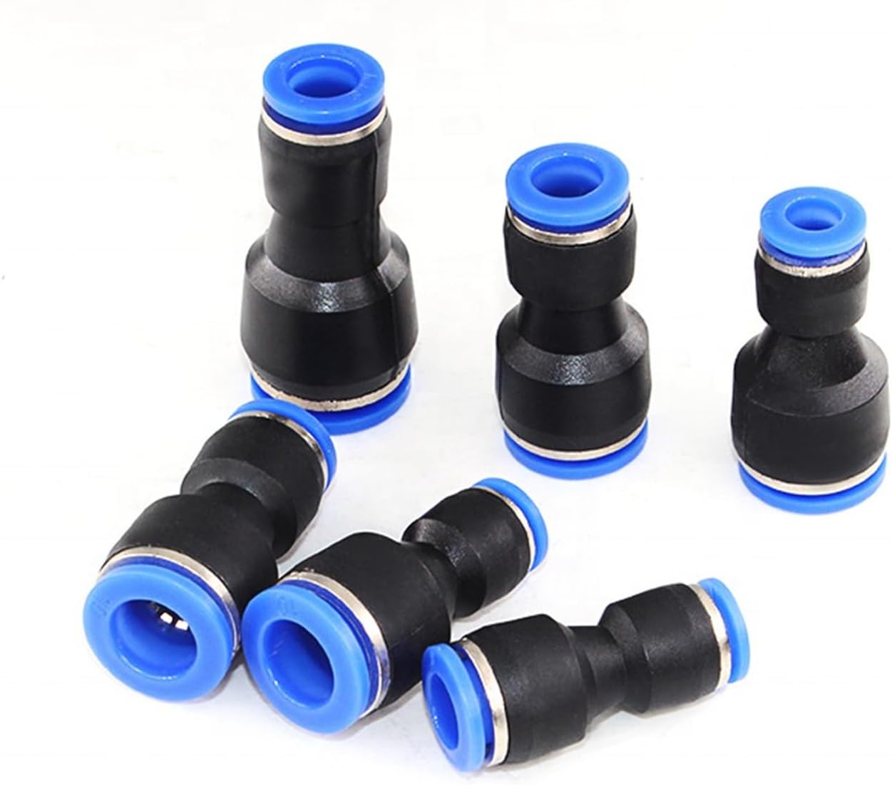 Reducing Pipe Connector Pneumatic Quick Coupling Push Tube Plastic Air Hose One Touch Connector 1Pcs(PG12-8)