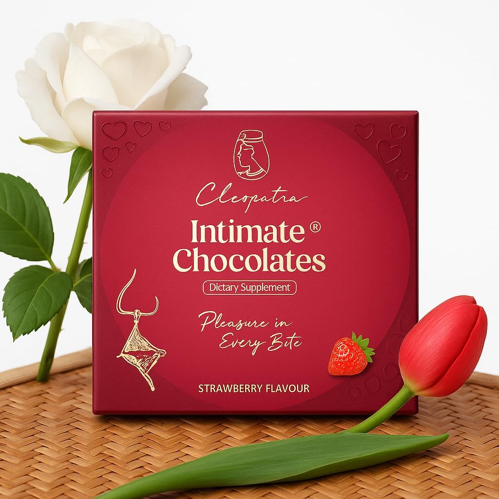 Cleopatra Dark Chocolate For Men & Women Couples Uplifting Mood Vitality More Desire & Enjoyment Milk Flavour Best Gift Set For Men's & Women's Couples (Pack Of 1, Strawberry),20 G