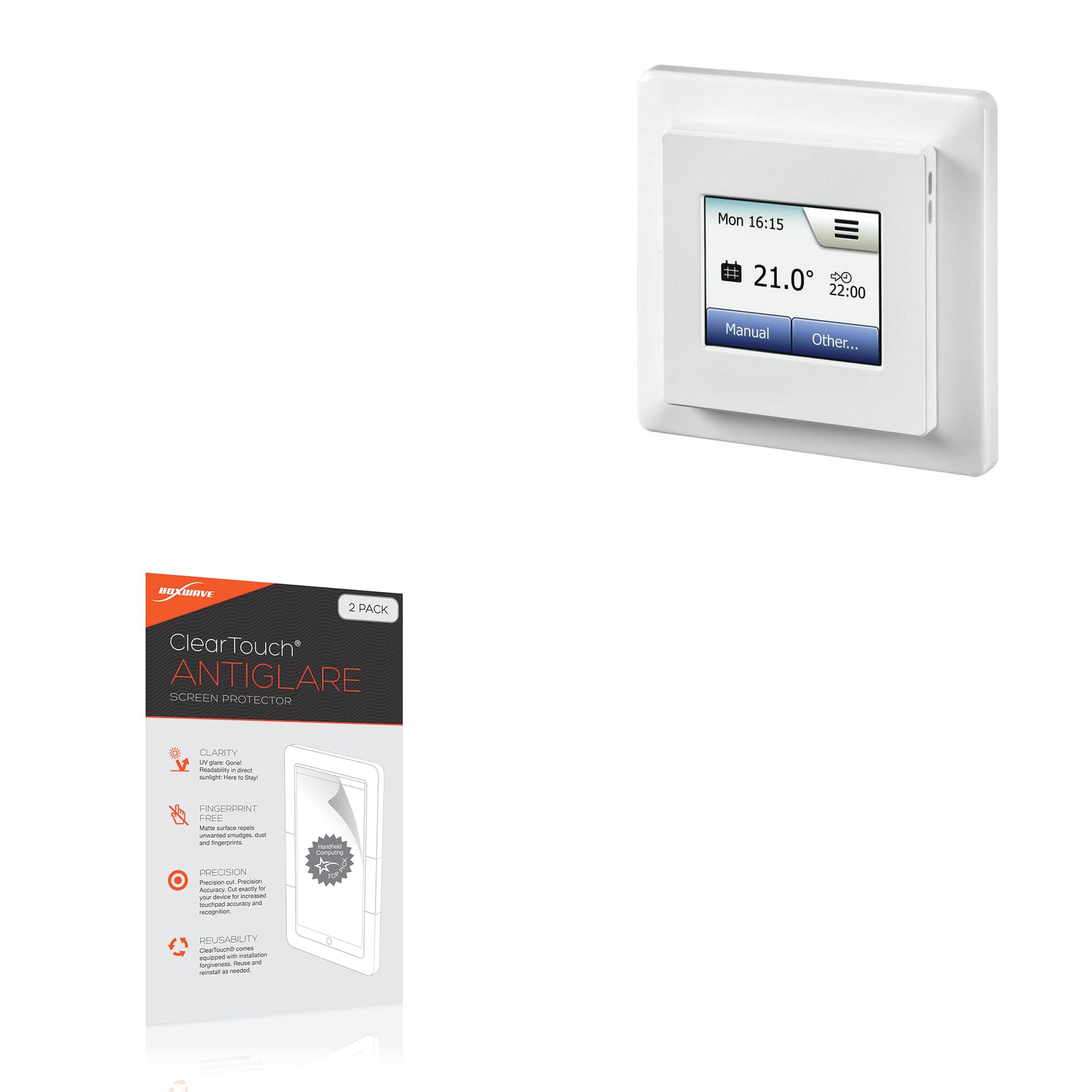 BoxWave Screen Protector Compatible With OJ Electronics MCD5 - ClearTouch Anti-Glare (2-Pack), Anti-Fingerprint Matte Film Skin