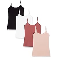 Amazon Essentials Canottiera da Donna Slim Fit, Confezione da 4