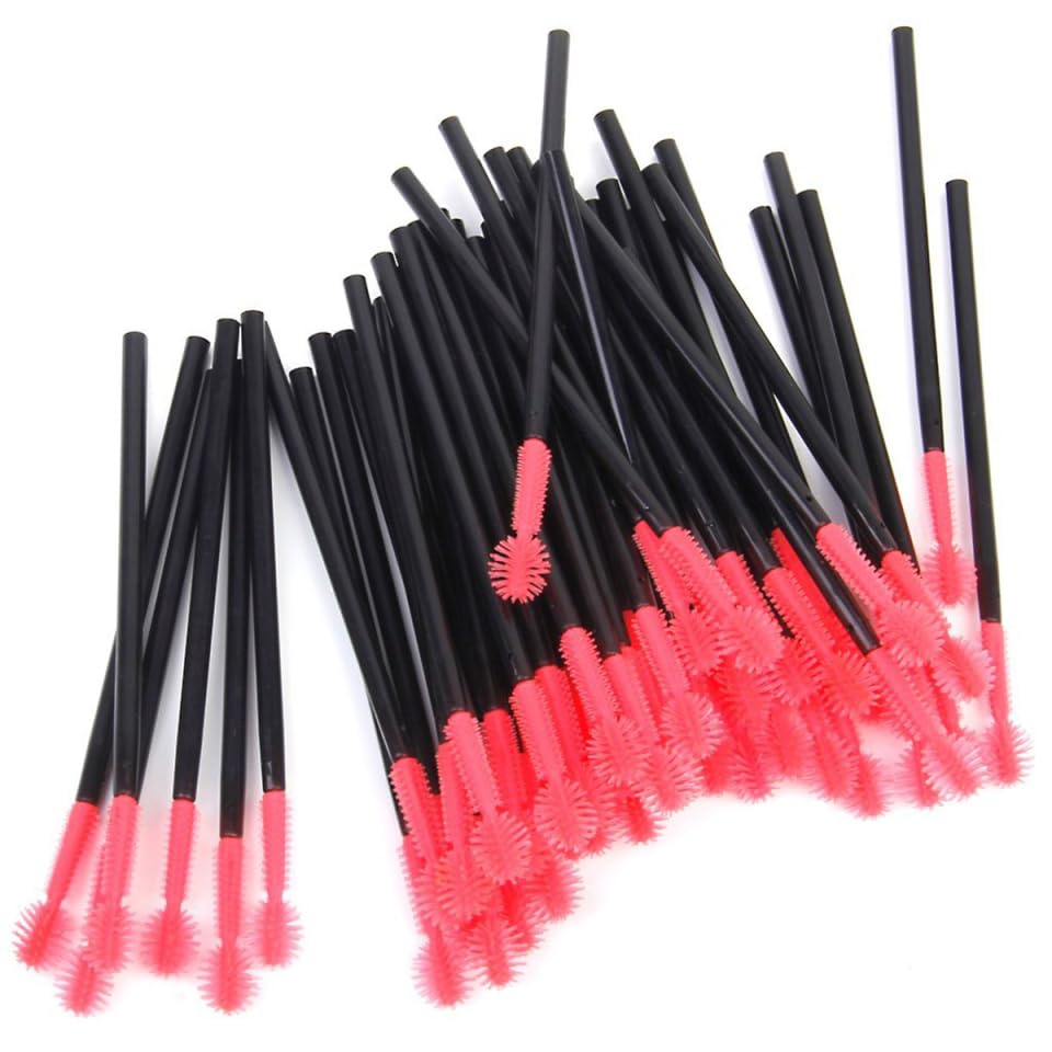 50Pcs Disposable Eyelash Brush Mascara Wands Applicator Silicone Head Lash Applicator Tool for Professional Makeup Eye Lash Brush for Personal Use