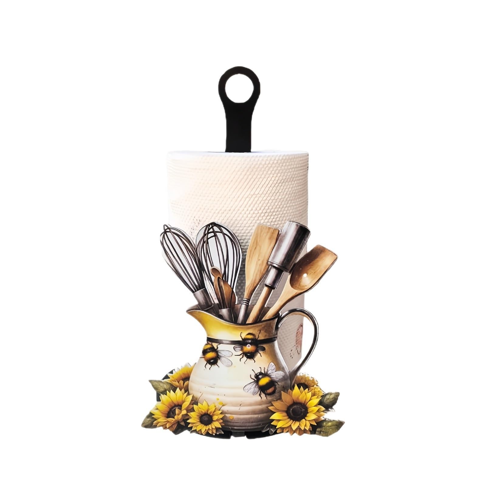 Kitchen Roll Holder Kitchen Dining Table Storage Iron Tissue Holder for Countertop Bathroom