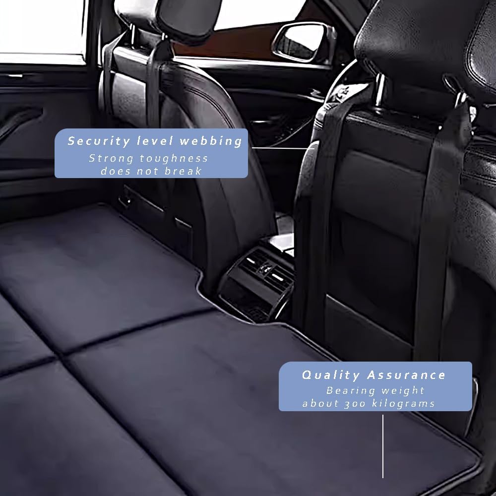 Car Folding Bed for Dodge Ram 1500/1500 Crew Cab/1500 Truck/2500/3500,Car Travel Camping Back Seat Extender Non-Inflatable Car Mattress for Long Trips,2 Large Model- B Brown