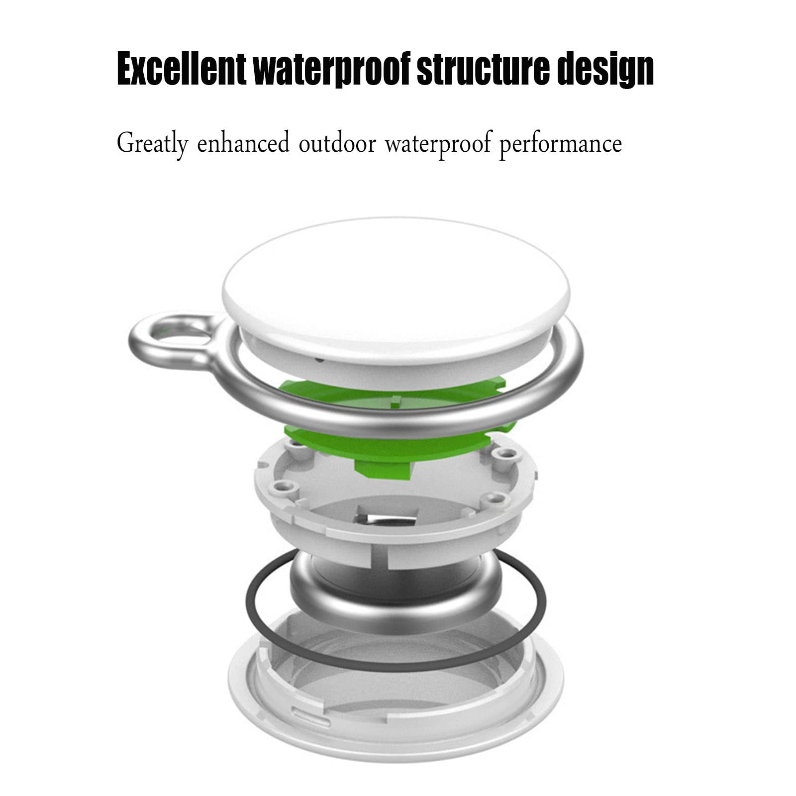 Détecteur d'artefact rond Bluetooth anti-perte localisateur d'animaux domestiques localisateur d'objets traqueur de positionnement intelligent-traqueur d'objets sans fil, 2 pièces,Black-A
