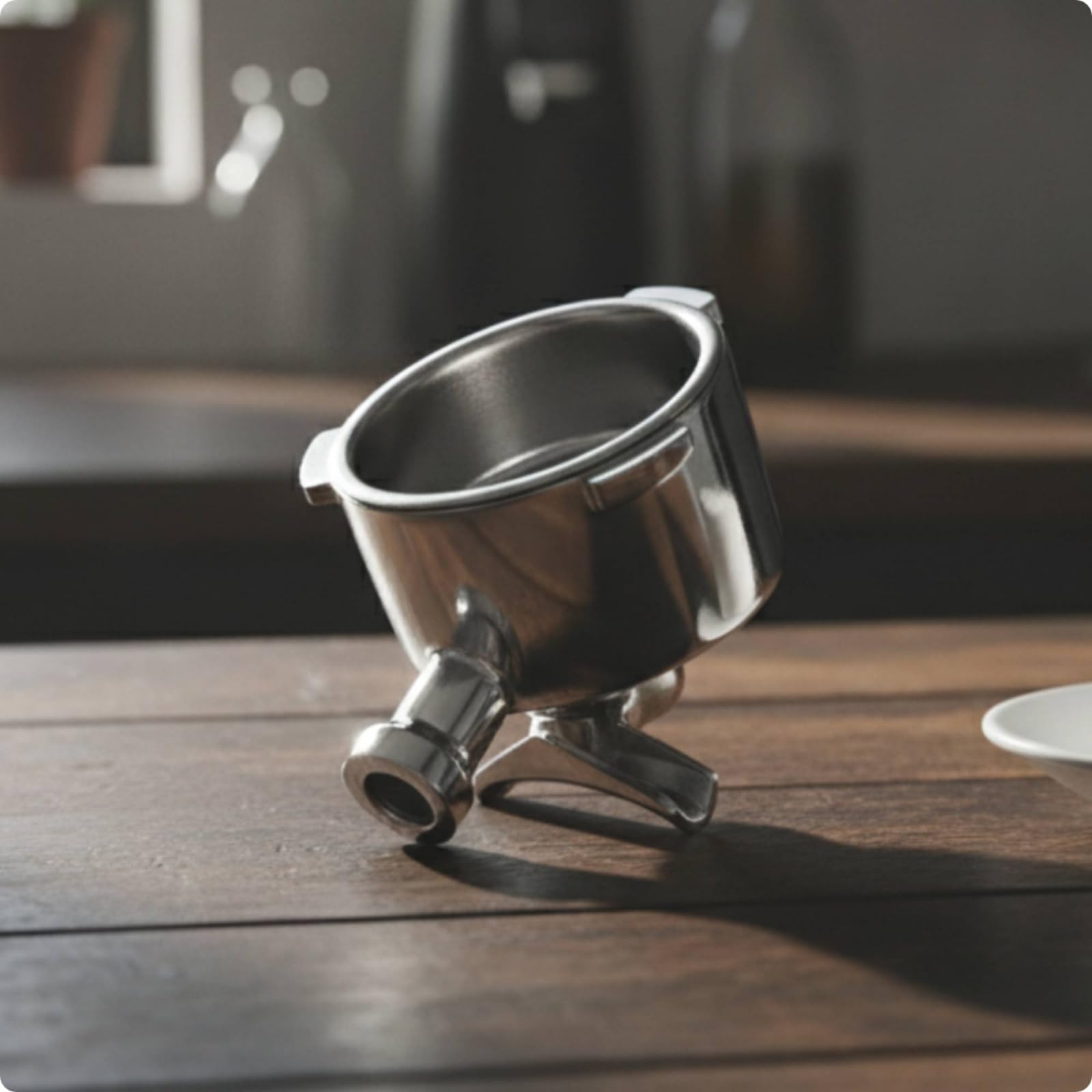Portafiltro con Contenitore Doppio da 51 | Portafiltro aperto, Smontabile, per Cucina, operatori del caffè