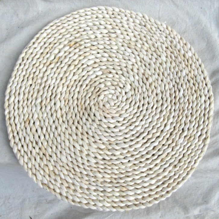 Set de table artisanal de qualité supérieure | Linéament tressé main naturel 18cm