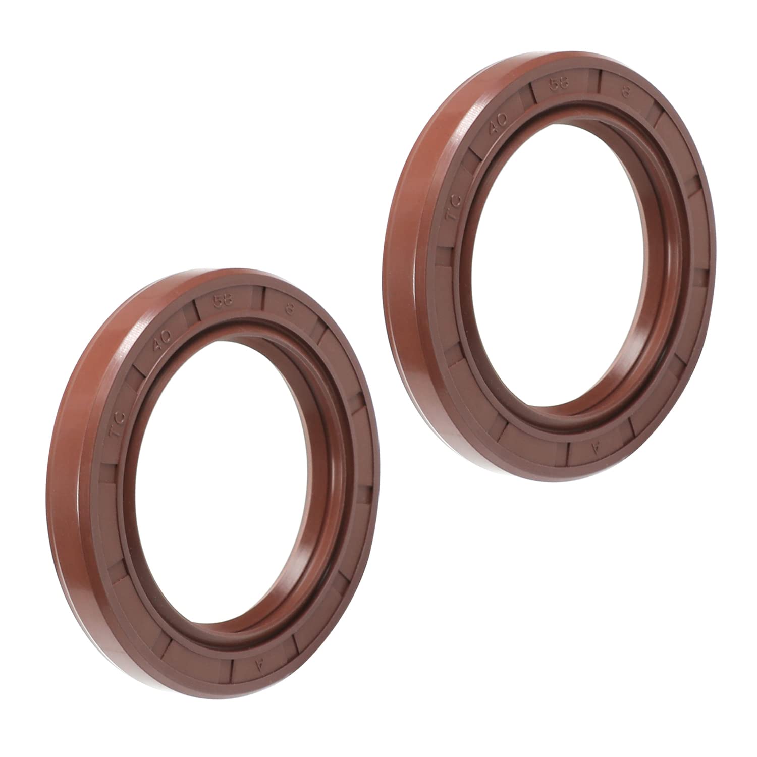 Othmro Paraolio TC 30x40x10 Mm In Gomma Nitrilica (NBR) Con Molla, Doppio Labbro, Tenuta Per Alberi E Motori - 1 Pezzo, Marrone - 2