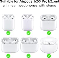 Vista 5 de Ganchos para los oídos compatibles con Apple AirPods 3, 1, 2 y Pro, anti-caída anti-pérdida, accesorios para AirPods, para correr, ciclismo y otras