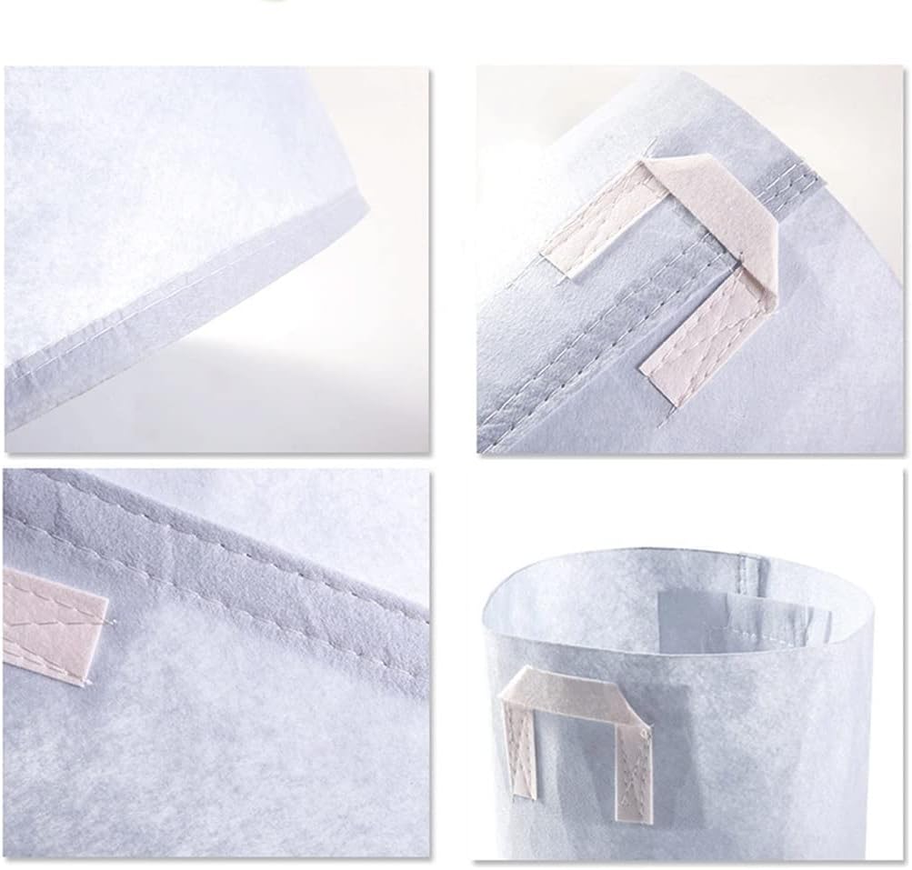 Aeration Fabric Pots Portable Non Woven Grow Bag Potato Vegetable Plant Seedling Bag Felt Grow Bag Flower Garden Vegetable Seedling Bag 8 Pack Grow Bags (Color : White, Size : 40 * 35)