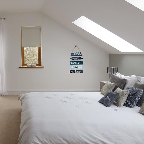 Miniatura 7 de Homoyoyo Decoración de madera para colgar en la pared, decoración de puerta, letrero de bienvenida para dormitorio, arte de pared, letrero de madera