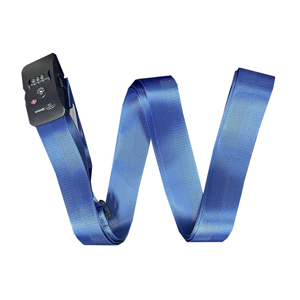 WYMAMJKTSA Luggage Straps with Combination Lock Adjustable Non-Slip Cross Strap for 20-34" suitcases Travel Suitcase Belt