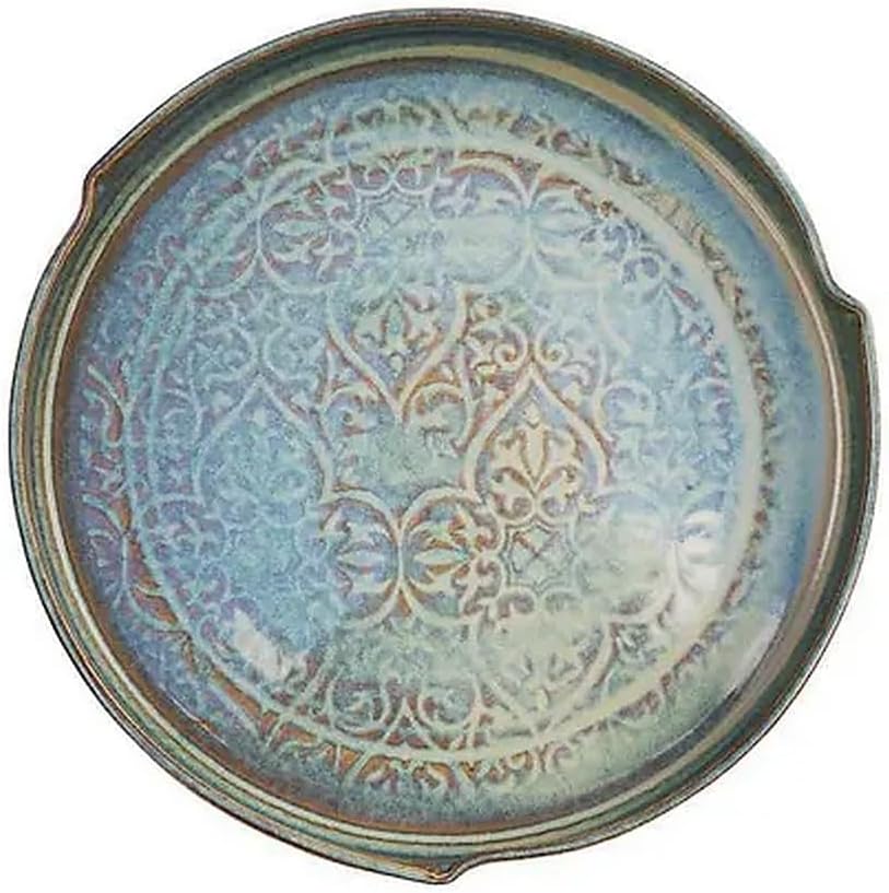 Castle Arch Pottery Ceramic Serving Dish Wave Handmade Pottery Handcrafted Present Kitchenware Housewarming Gift Birthday Present (Light Blue)