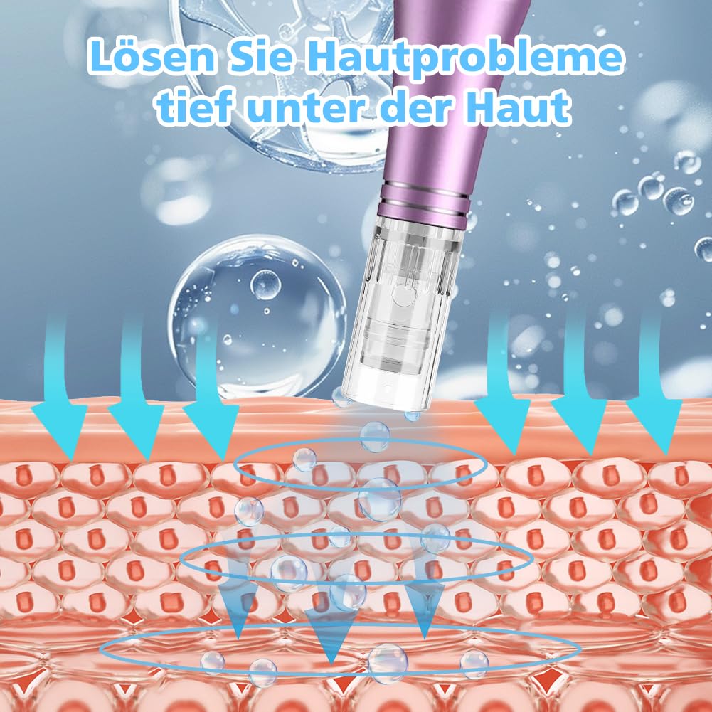 Nano, 20 igieł do mikroigłowania, zamiennik nano pinów, do derma , części zamienne do elektrycznych mikroigłowania dermap, zamknięcie gwintowane, sterylne opakowanie