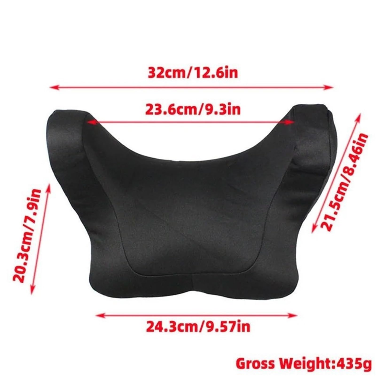 Car Pillow 1 reposacabezas interior coche, soporte para la cabeza, almohada el cuello, asiento algodón Para memoria suave Lumbar Supports Cushion(Black)