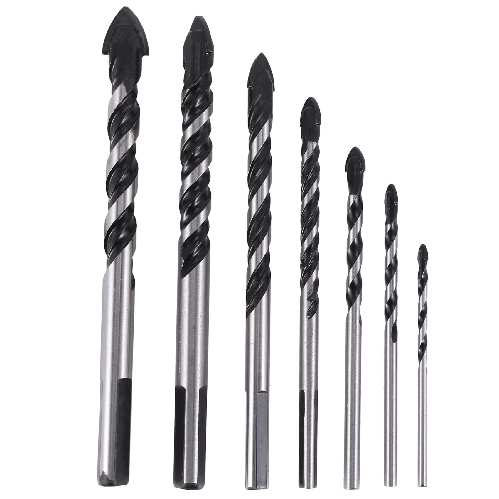 Littimoon Drill Bit Set for Porcelain Ceramic Tile, Concrete, Brick Wall, Glass, Mirrors, Plastic Masonry and Wood (3 4 5 6 8 10 12mm)