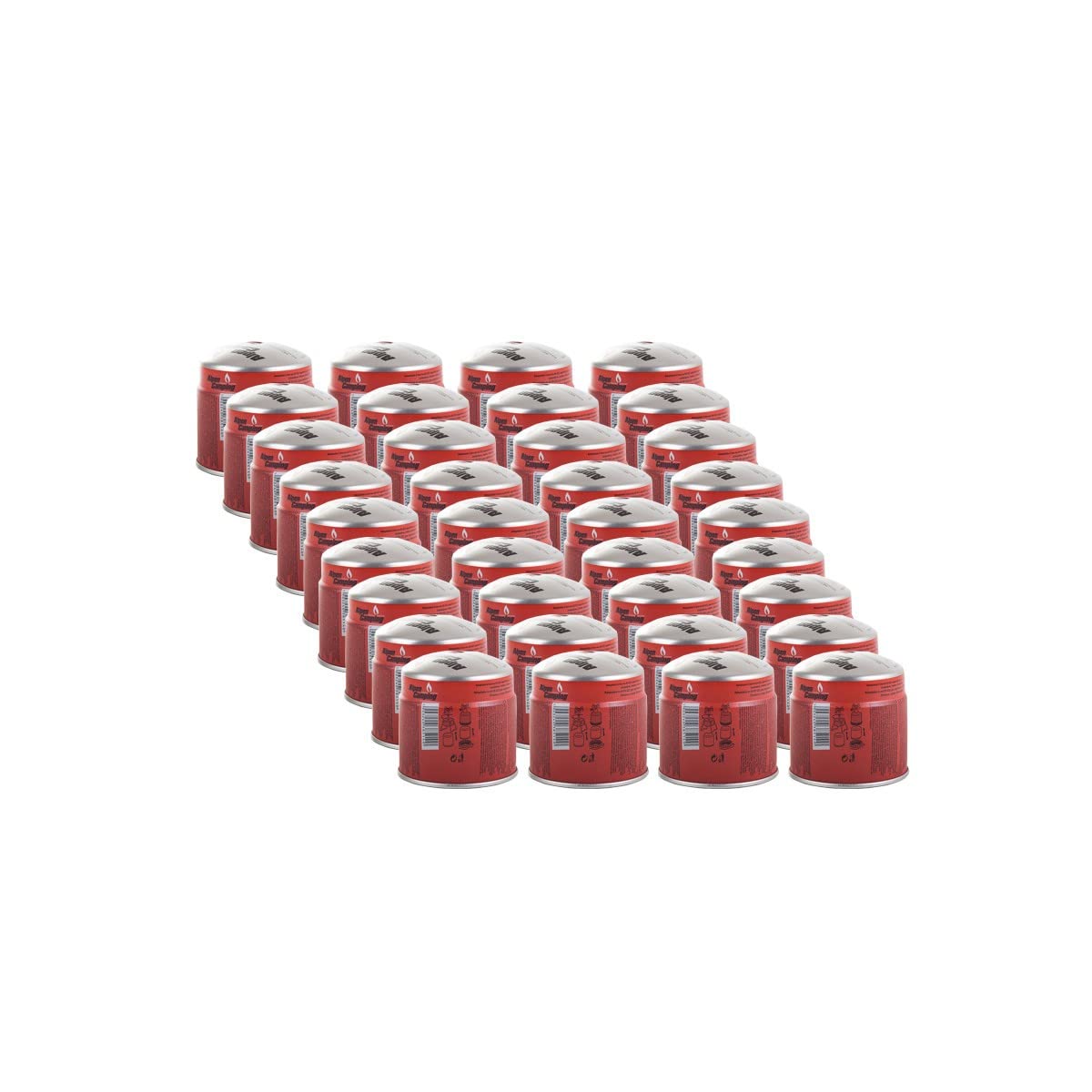 ALPEN CAMPING - Pack 36 Cartouches Gaz 190g Butane Propane Mix, Sécurité Stop Gaz Certifiée EN521, Recharge Universelle Perçable Type 200 pour Réchaud, Lampe à Souder & Camping
