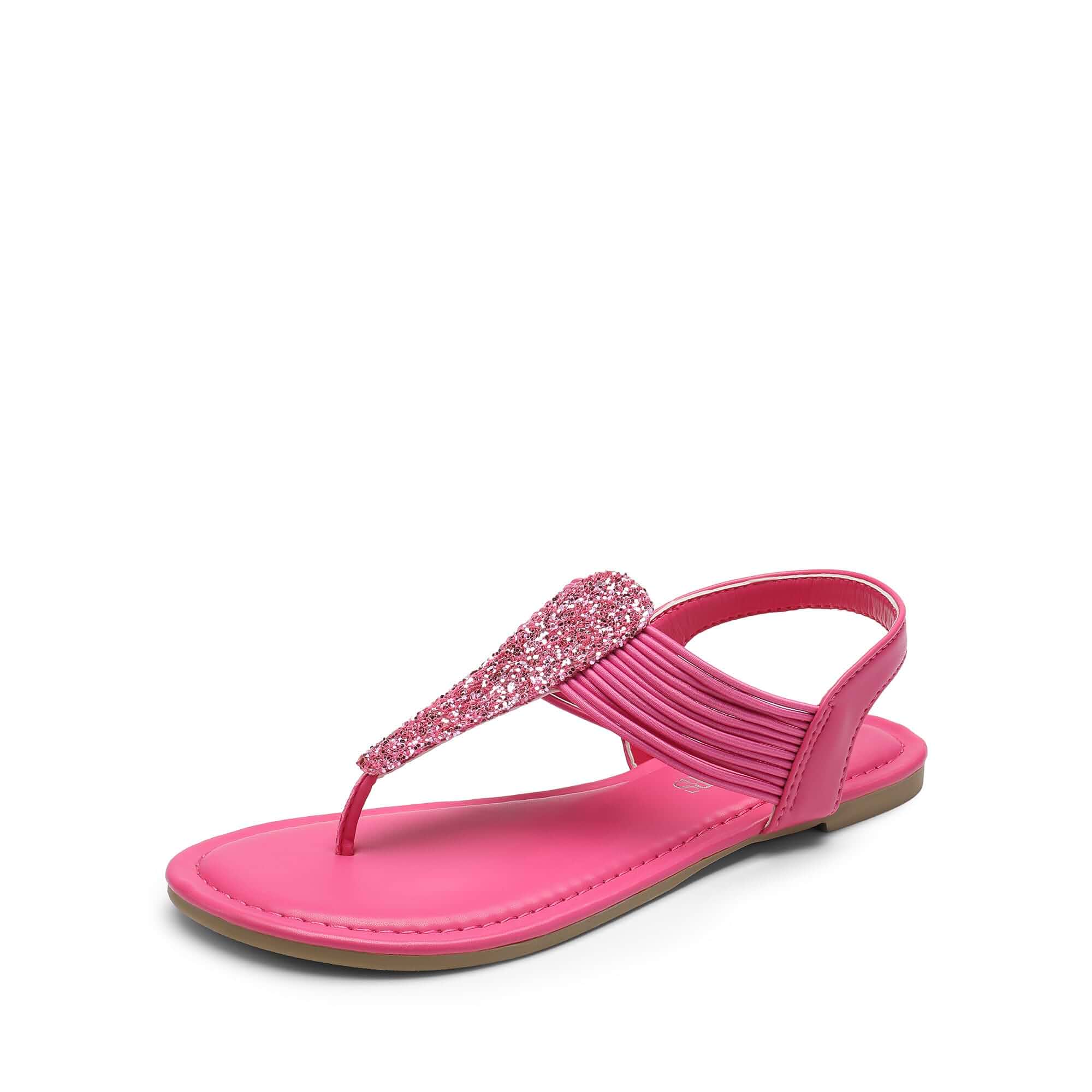 DREAM PAIRS Women's Flat Ankle Strap Sandals Comfortable Elastic Strappy String Thong T-Strap Dressy Summer Gladiator Sandals for Women