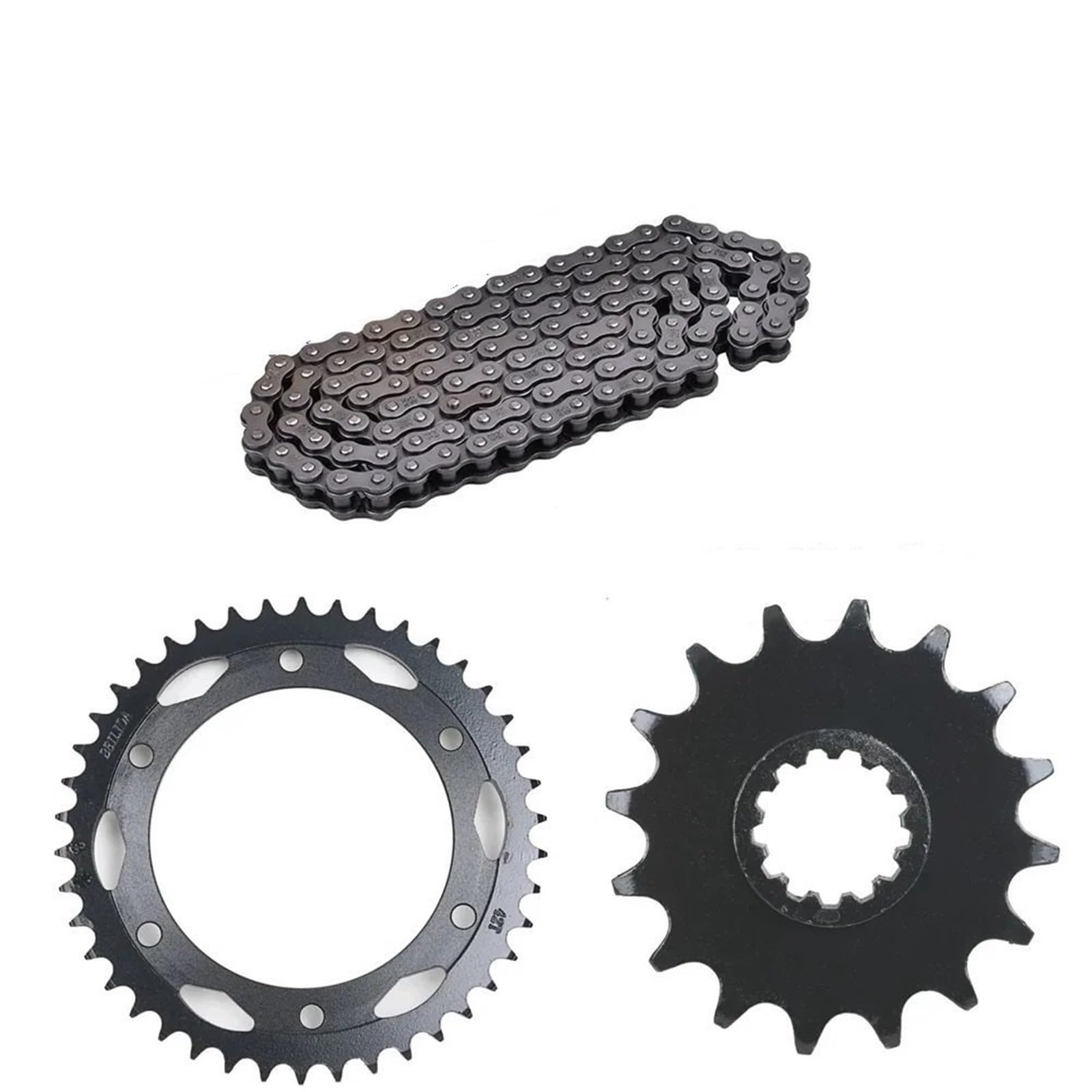 Cadenas de conducción Cadena transmisión motocicleta 525H 16T 42T y juego trasero delantero para CBR1000 RR 2008-2016 16 42 dientes 525 cadena(525 120L 16T 42T)