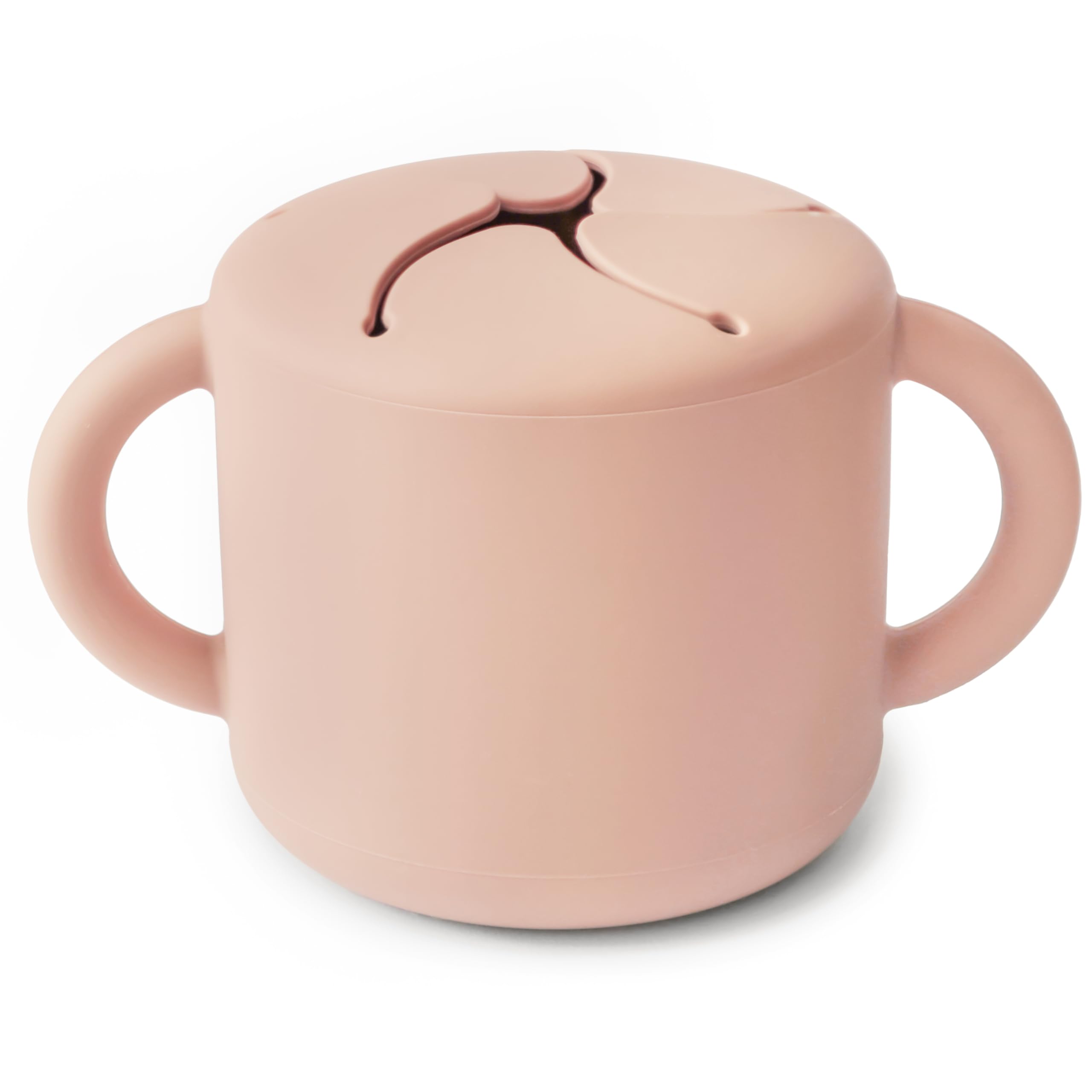 Mushie Baby Snack Food Pots for Toddlers | Silicone Cup Spill Proof for Toddler, Baby & Kids | Easy Grip for Children | Material: Food Grade Silicone | Dishwasher- and Microwave-Safe (Blush)