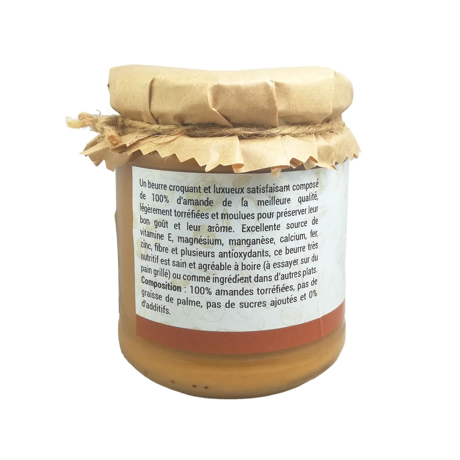 Beurre d'Amande Algérien - 100% Naturel, Sans Additifs - Pot de 200g