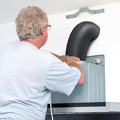 Vista 90 de iPower Manguera de ventilación flexible de 3 pulgadas y 8 pies de conducto de aluminio de 4 capas de protección para secadora para calefacción