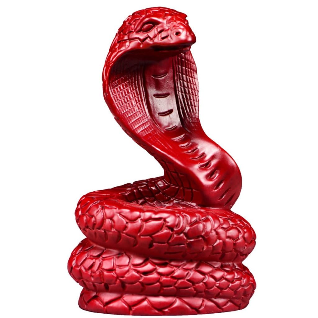Dekoracja biurowa drewniana rzeźba w kształcie węża ozdoby z litego drewna kobra dom salon dekoracja mahoń rzemiosło salon dekoracje stołu (40 cm)