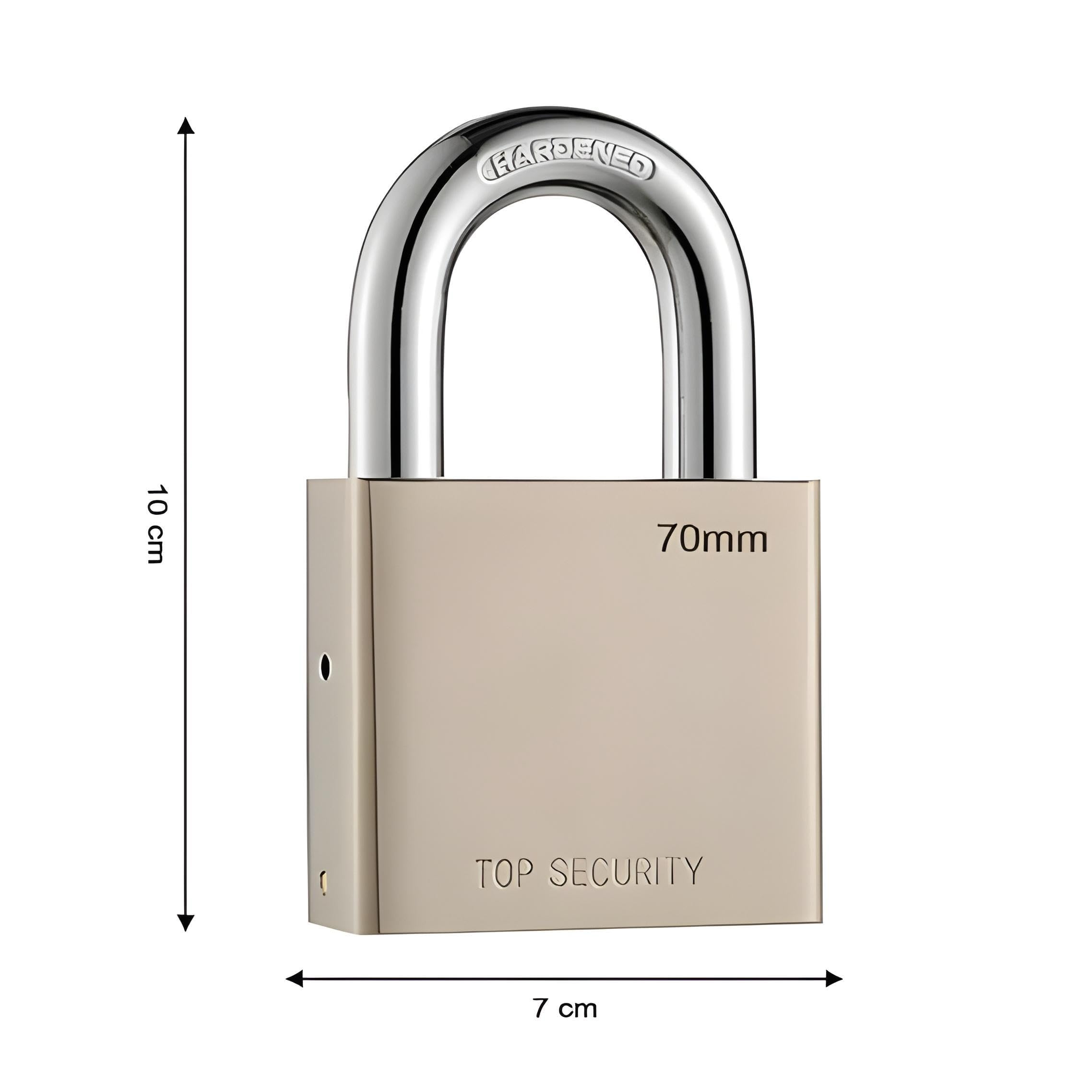 Oblivion Lock for Home - Multipurpose Solid Keys Padlock - Corrosion Resistant and Waterproof Heavy Duty Security Lock for Main Door, Gate, Dormitory, Shops, Offices and Shutters (2, 70mm) — Amazon image 2