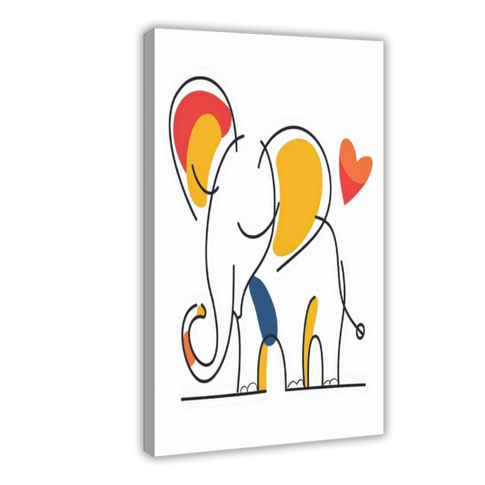 Bareronor Abstract Elephant Poster Canvas Poster Bedroom Decor Landscape Office Room Decor Gift 20" L X 30" W