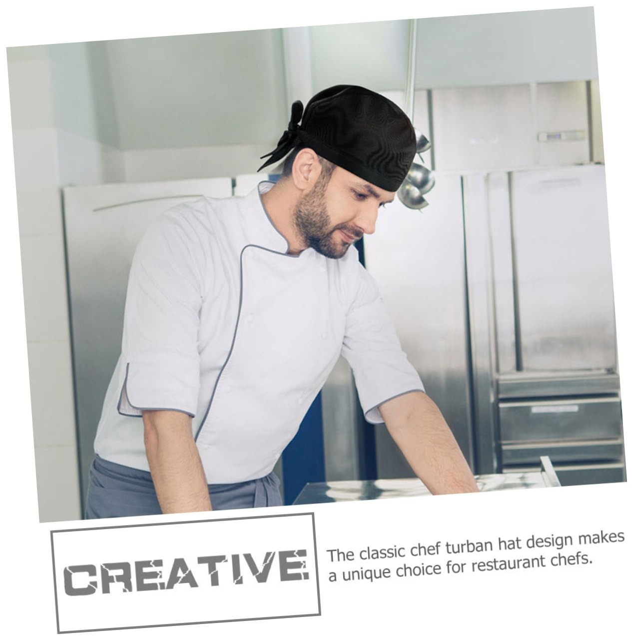 Gorro de Cocina Negro de Algodón, 9 Piezas, Diseño Clásico | Transpirable y Fácil de Limpiar, para Cafetería y Restaurante, Acabado Sencillo y Profesional