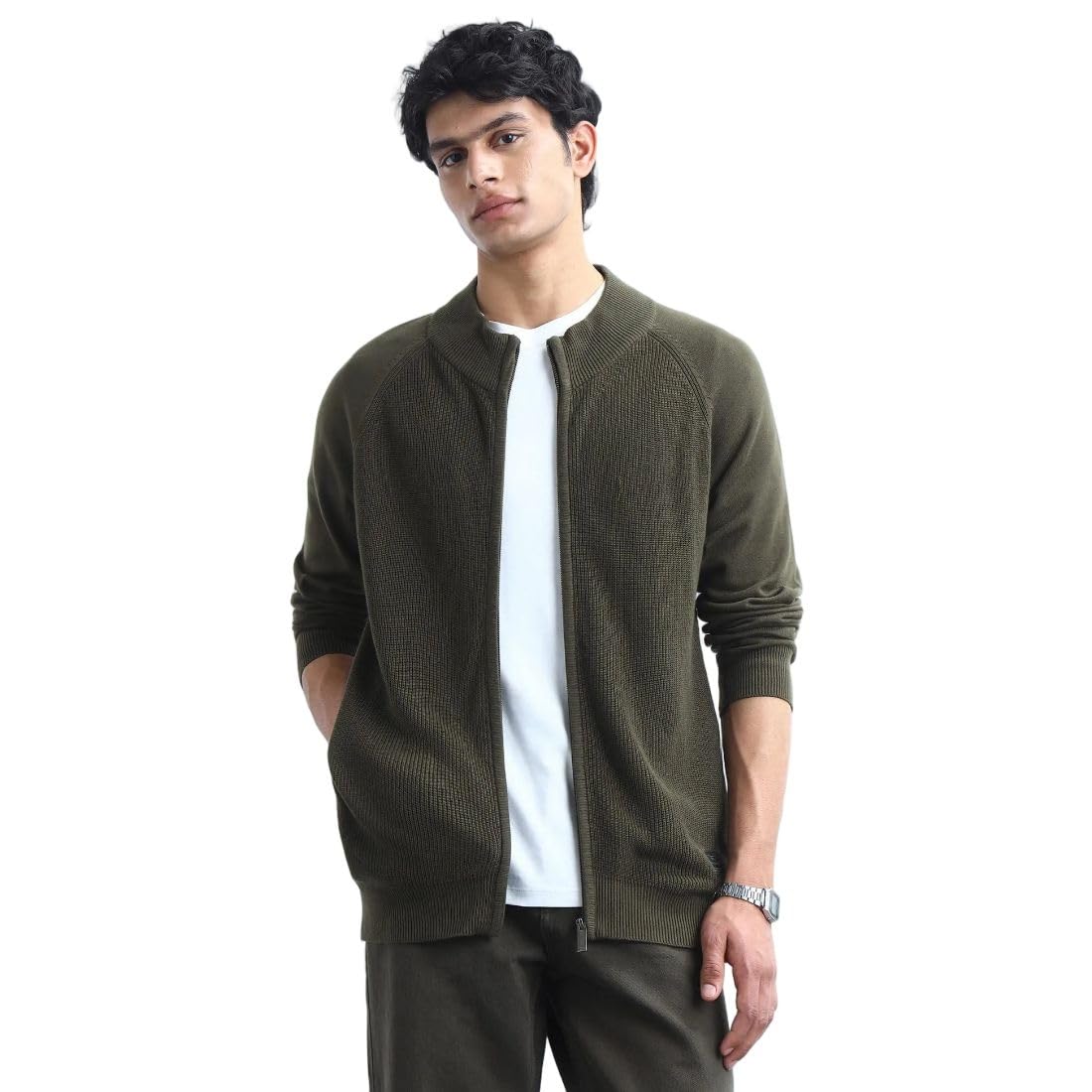 flying machine Men's Regular Fit Sweater| Patterned Knit-picture-30