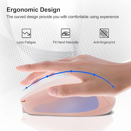 Miniatura 3 de PiMivco Ratón inalámbrico recargable, mouse Bluetooth para laptopiPadMacBook ProAir, mouse silencioso para mesa PCSurface ProLenovoSamsung, mouse