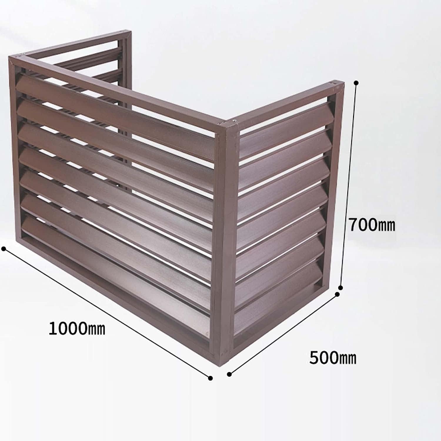 Outdoor Air Conditioning Cover Decorative Privacy Screen, Aluminum All-Weather Central Air Conditioner Protection Cover for Outside Units,freestanding Enclosure to Cover Garbage Or Ac Units