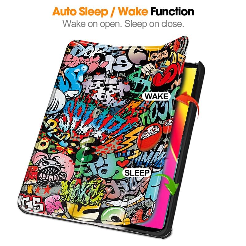 Image of ProElite Case Cover for Realme Pad 2 11.5 inch Cover, Smart Flip Case Cover for Realme Pad 2 11.5 inch Translucent Back with Stylus Pen, Hippy