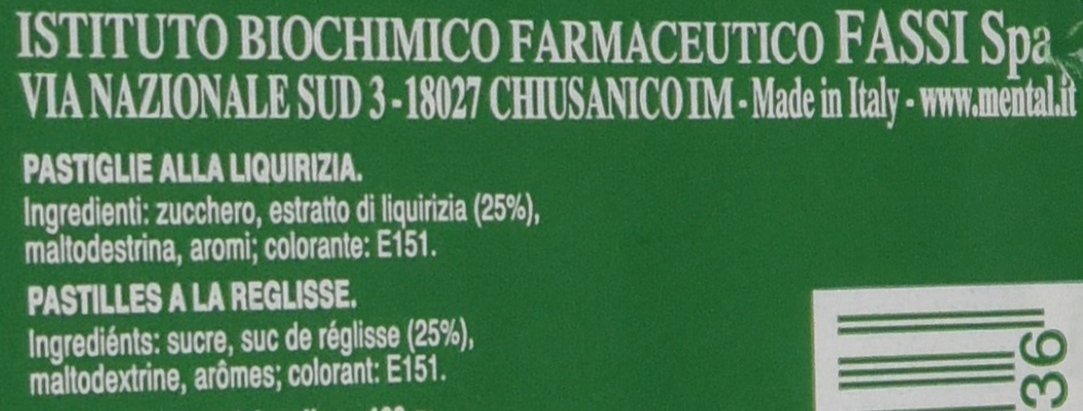 Mental Fassi Pasticche alla Menta Liquirizia - Pacco da 24 x 640 g