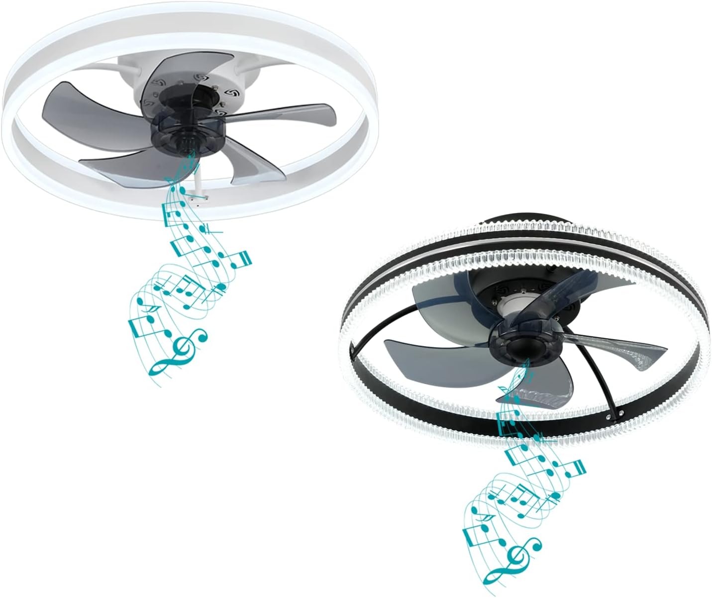 DewShrimp Flush Mount Ceiling Fan with Lights，ceiling fan