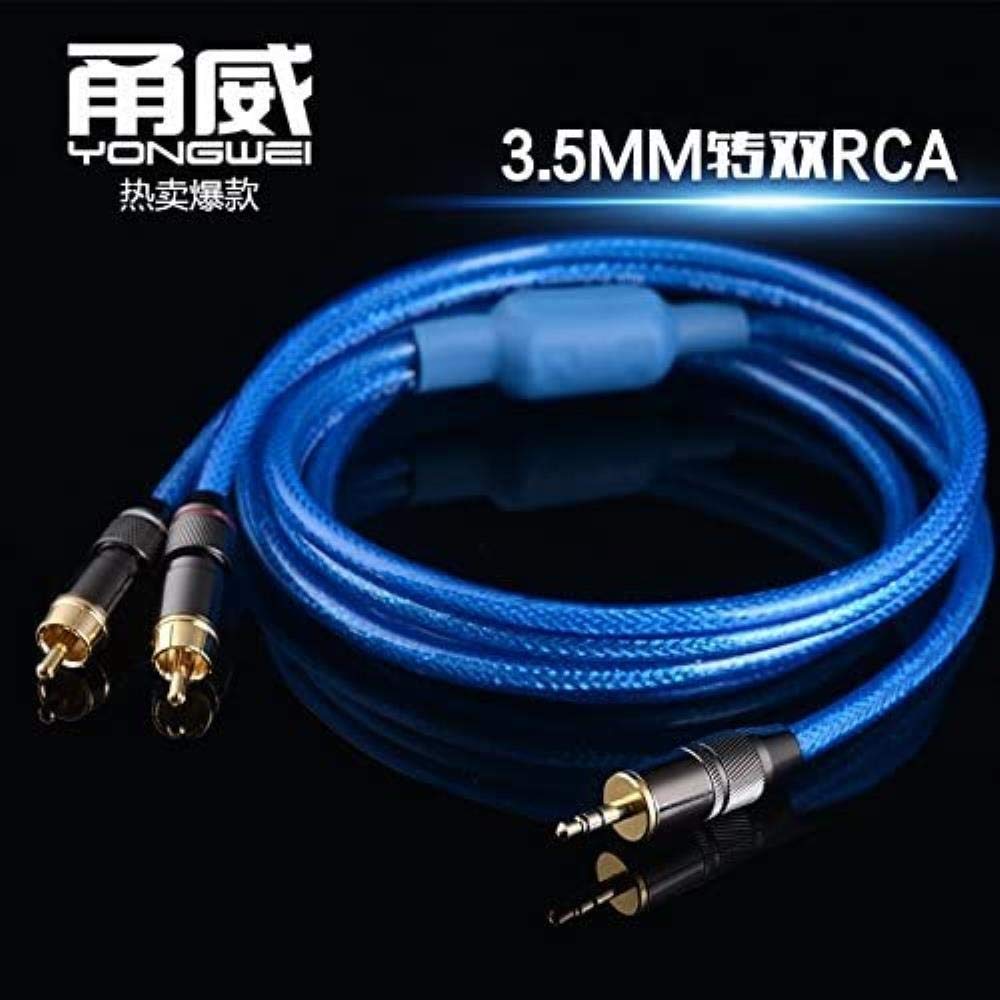 3.5mm Jeden punkt Dwa kabel audio 3.5 Turn Podwójny telefon Lotus Heft Telefon Kabel Kabel RCA (Color : 15m)