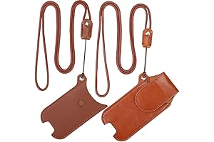 PU Pen Pouch with Lanyard for Smok Pen and Nord Pen(Brown) - 2 Pack
