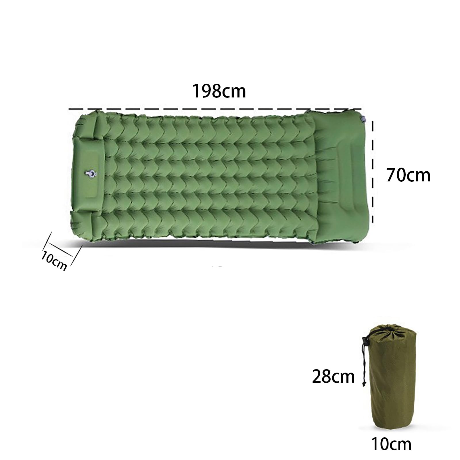 Esterilla De Dormir Ultraligera, Individual Y Más Ancha, Fabricada En TPU Duradero, Autoinflable Colchón Inflable Compacto para Senderismo Y Mochilismo Incluye Bolsa De Transporte