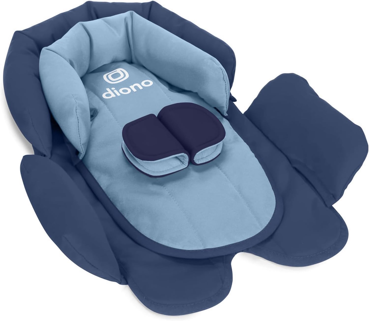 Diono Cuddle Soft 2-in-1 Head Support, Comforting Head and Body Support for Babies, Converts depending on Infants Size, Blue Surge