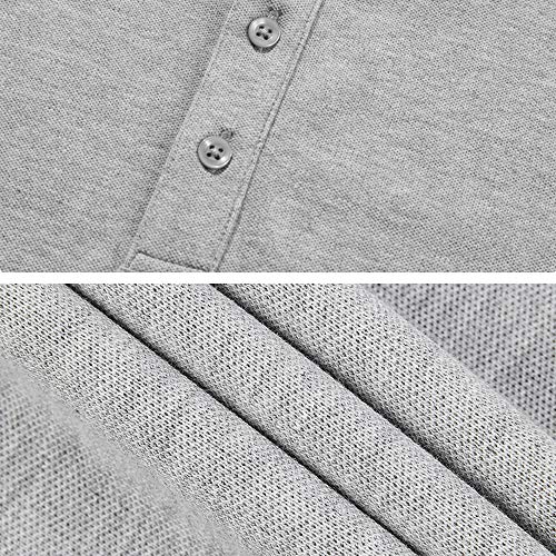 FANNOO Men's Polo Shirts Fleur De Lis Embroidery Short Sleeve Regular-Fit Advantage Performance Shirts2