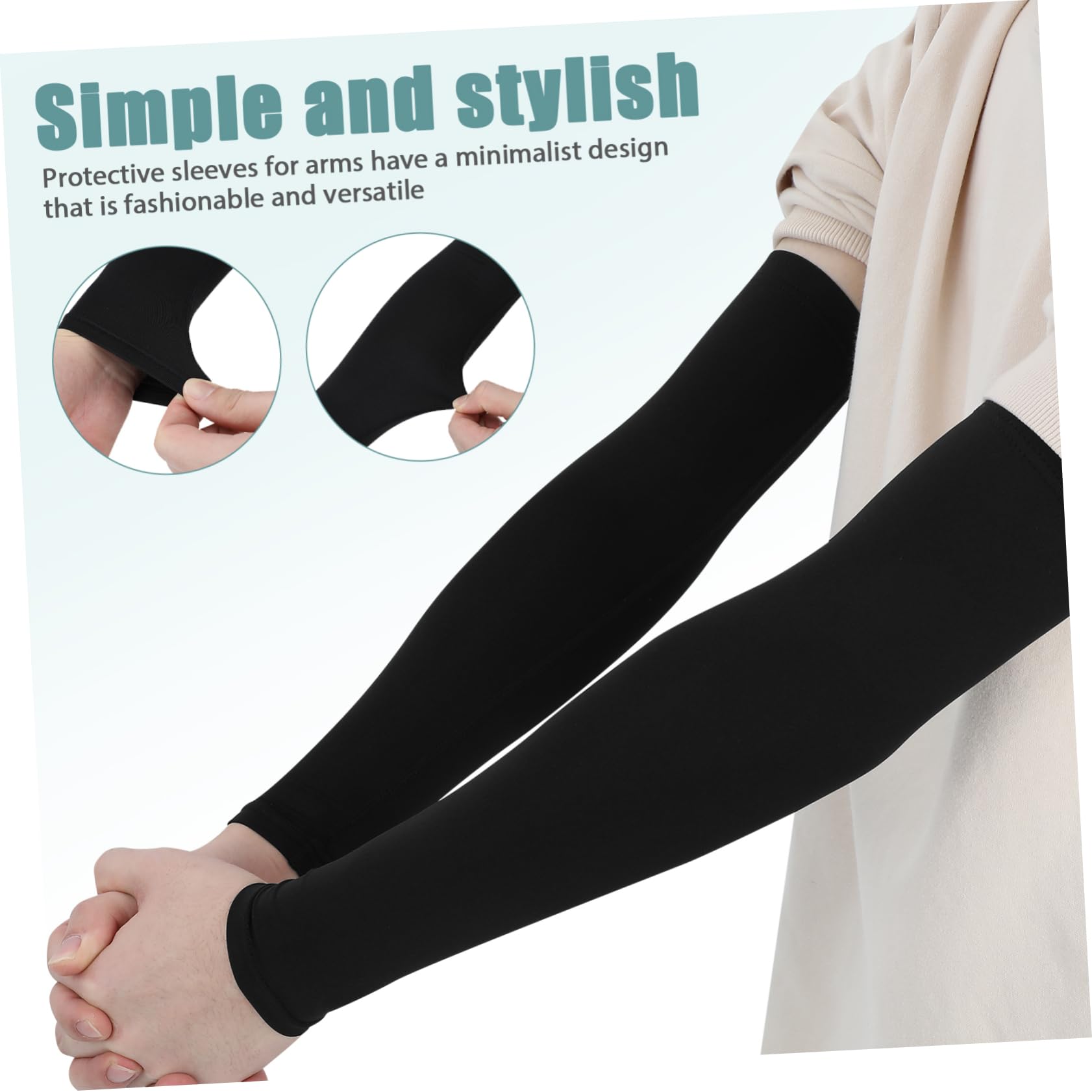 ibasenice Mangas de Brazo Transpirable Hombre Mujer Talla M Negro Protección Solar UV 2 Piezas Baloncesto Ciclismo