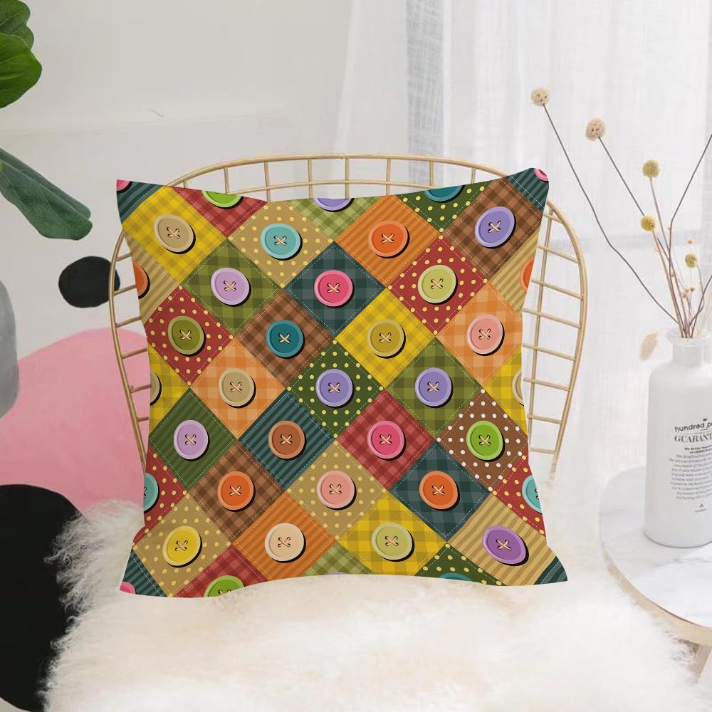 HYOSXW Cushion Cover,Throw Pillow Case Home Decorative for Living Room Bedroom Sofa Chair 16X16 Inch,patchwork background with different patterns,Pillowcase 40X40cm