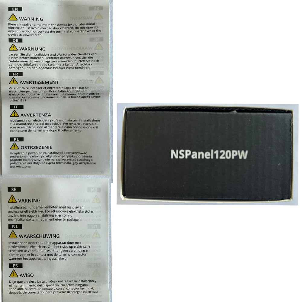 Smilewolf NSPanel Pro Zigbee 3.0 Hubs Matter Gateway 120Tpye Smart Home 120Tpye Panel Termostato Inteligente Consumo de Energía Módulo Interruptor DIY Compatible con Dispositivos eWeLink (Blanco)
