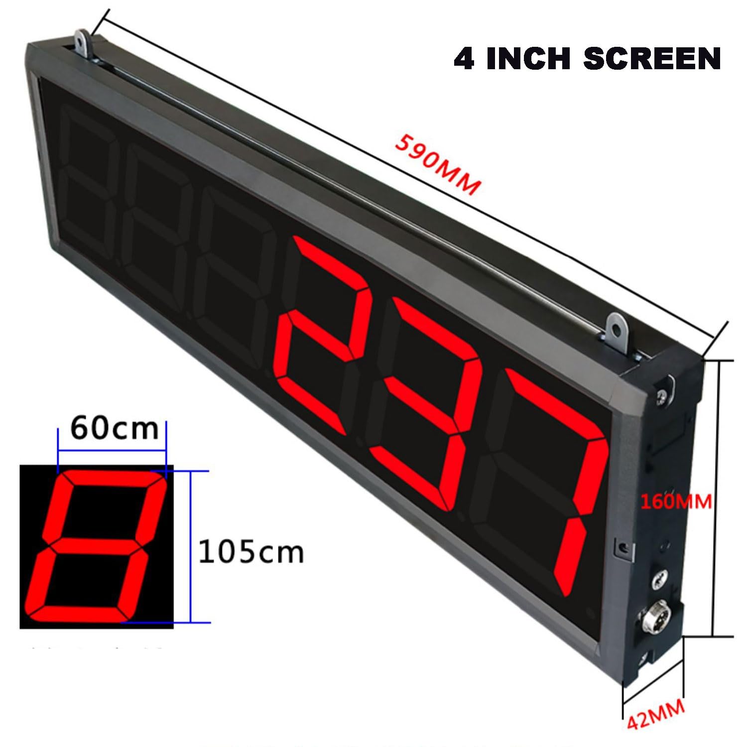JOSBY Contatore a induzione a Forma di U, contatore Digitale a LED da 3 Pollici con 6 LED, Gamma di conteggio 0-999999 e Distanza di rilevamento 30 mm, Attrezzatura Industriale Intelligente