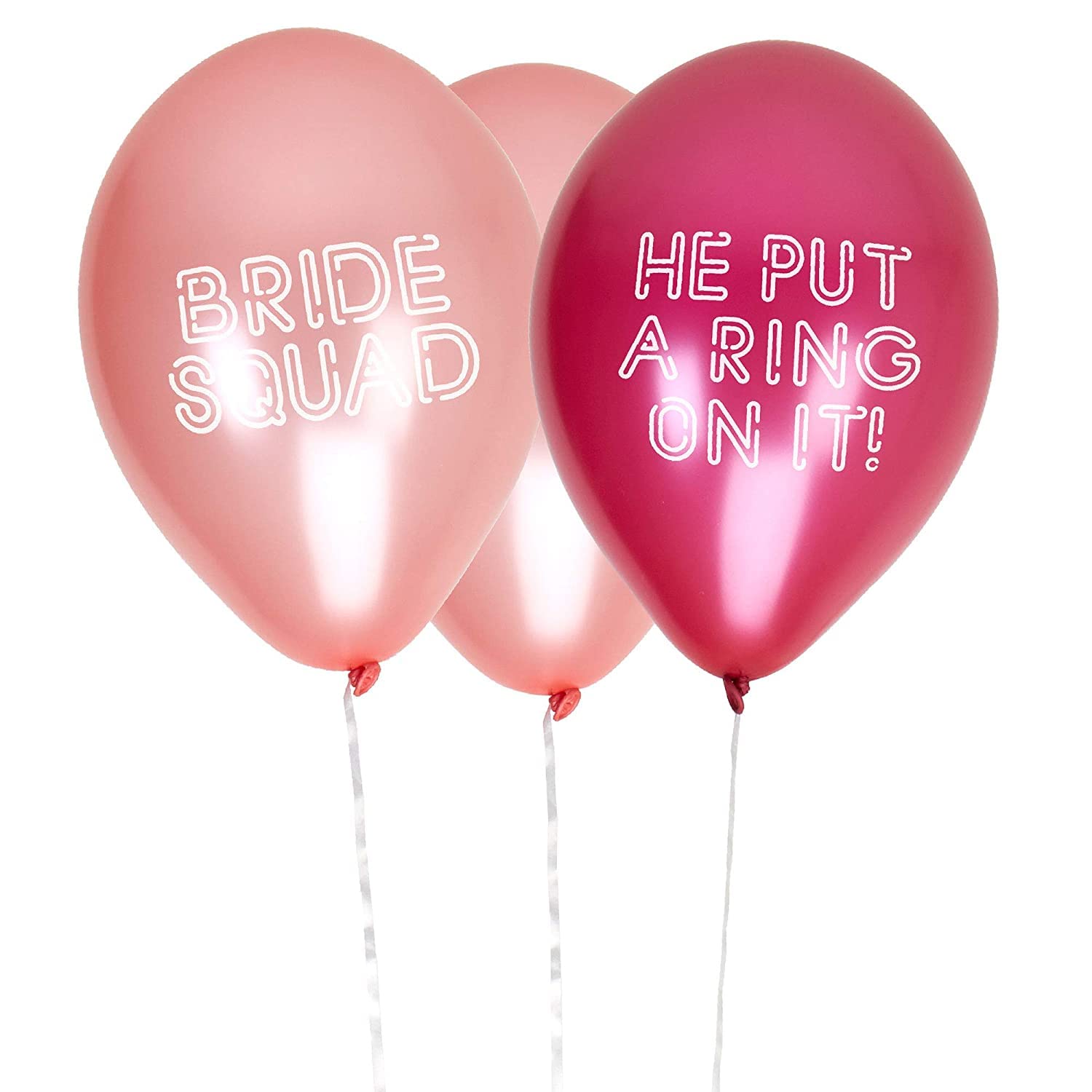 Neviti 12" Bride Squad Balloons - He Put a Ring on It